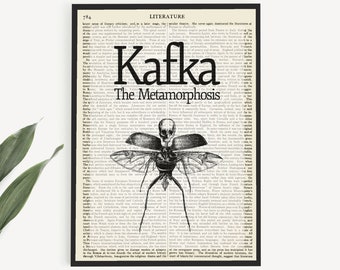 カフカ『変身』ポスター：1916年ヴィンテージのタイトルページアート