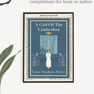 Printable &#39;A Girl Of The Limberlost&#39; Book Cover Art Print, Bookish Gift For English Teacher, Printable Gift Ideas Under 10, Literary Prints