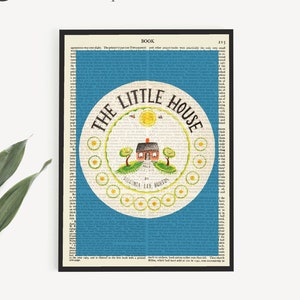 Affiche imprimable de couverture de livre « La petite maison », décoration de chambre d'enfant neutre, art mural de salle de classe, art de chambre d'enfants, tirages de livres pour enfants vintage