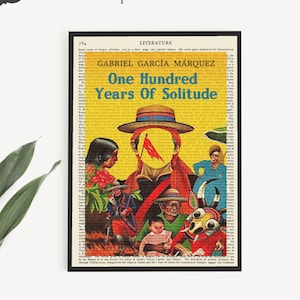 A Printable &#39;One Hundred Years Of Solitude&#39; Book Cover Art, Gabriel Garcia Marquez Poster, South American Literature Gift, Digital Prints