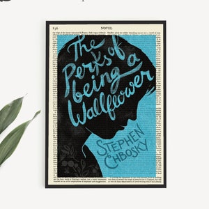 Printable &#39;The Perks of Being a Wallflower&#39; Book Cover Poster, Young Adult Fiction Wall Art Print, American Book Decor, Back To School Gift