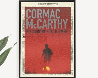 Book Cover Art Instant Download 'No Country For Old Men', Book Lover Gifts, School Classroom Prints, Literary Wall Art, American Literature