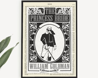 Printable 'The Princess Bride' Wall Art Poster Print, Bookish Gift Posters, Romantic Gift Home Decor, Printable Reading Room Prints