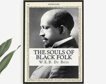 Printable Book Cover of 'The Souls Of Black Folk' on Old Page, Home Office Wall Art Decor, Library Poster Print, Dorm Room Decor, du Bois