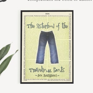Printable &#39;The Sisterhood Of The Traveling Pants&#39; Book Cover Art Prints, Dorm Room Poster Print, Art Gift For Best Friends, Girlfriend Gifts
