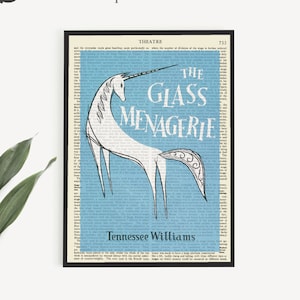 Downloadable 'The Glass Menagerie' Art Print on Old Page, Tennessee Williams Poster, Drama Teacher Gift Ideas, Gifts For Actor