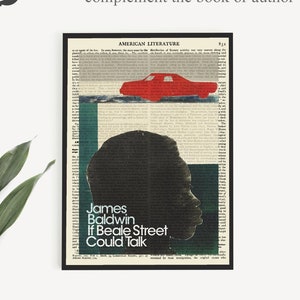 Printable &#39;If Beale Street Could Talk&#39; Book Cover Art Print, Printable Literary Gifts, James Baldwin Poster Prints, School Wall Art
