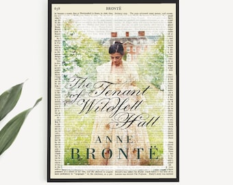 Printable Book Cover Print of 'The Tenant Of Windfell Hall' On Old Page, Instant Download, Anne Bronte Poster, The Bronte Sisters Gifts