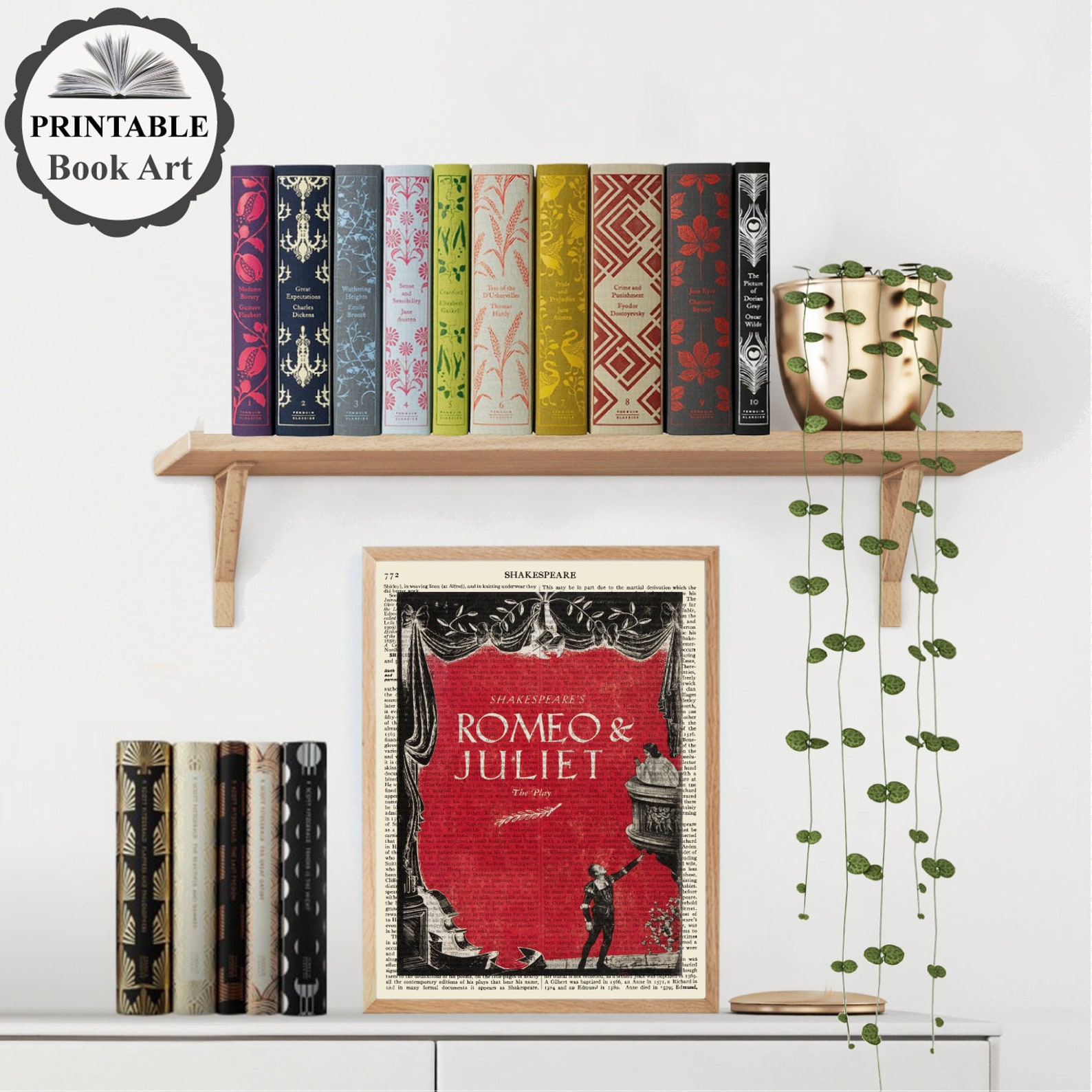 Printable Romeo and Juliet Play Book Cover Art Print - Etsy