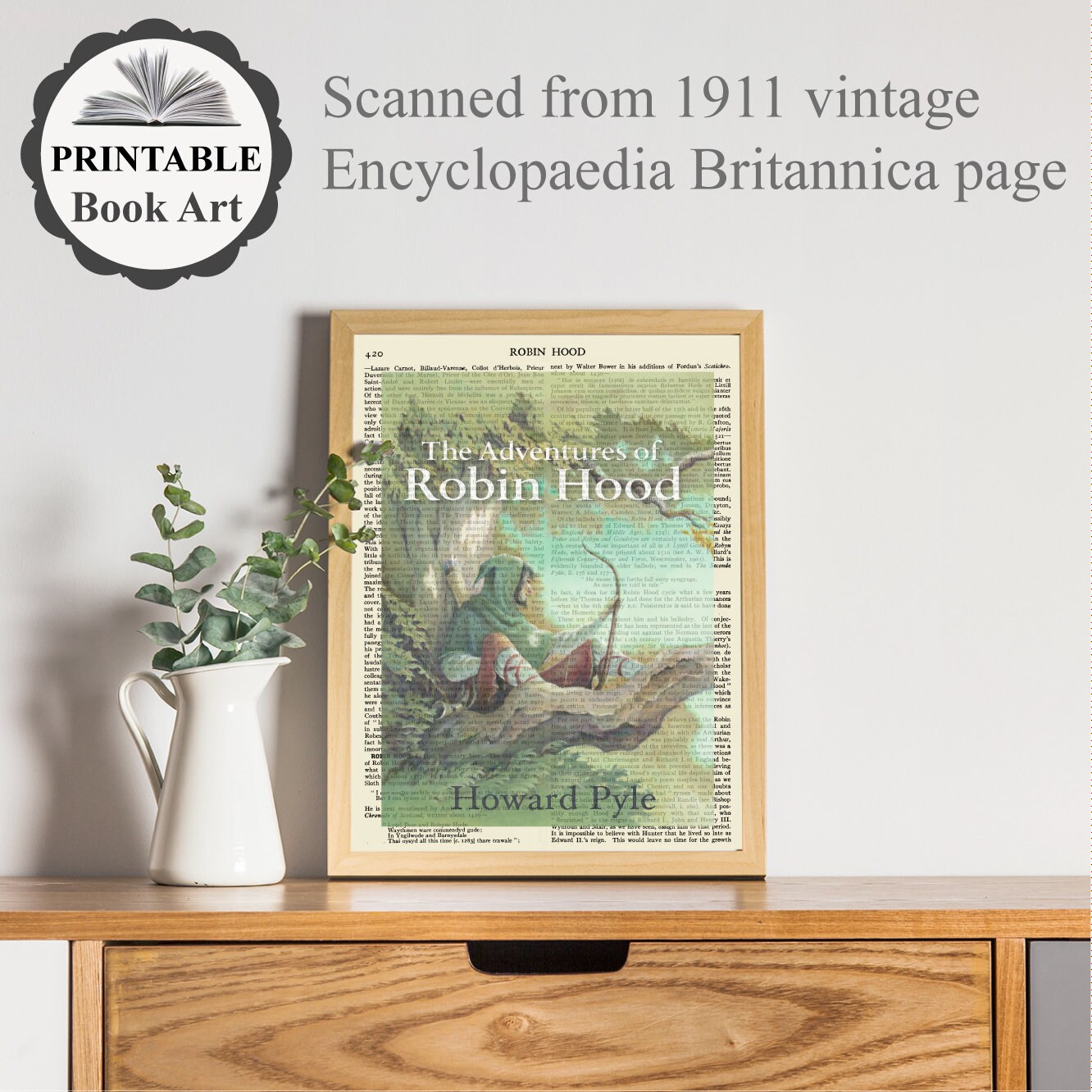Printable 'the Adventures of Robin Hood' Book Cover - Etsy