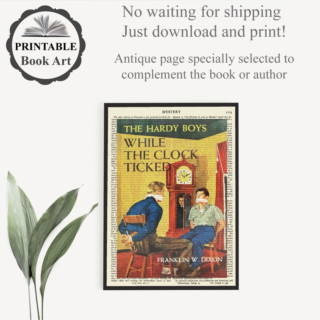 Printable 'while the Clock Ticked' Book Cover Print, the Hardy