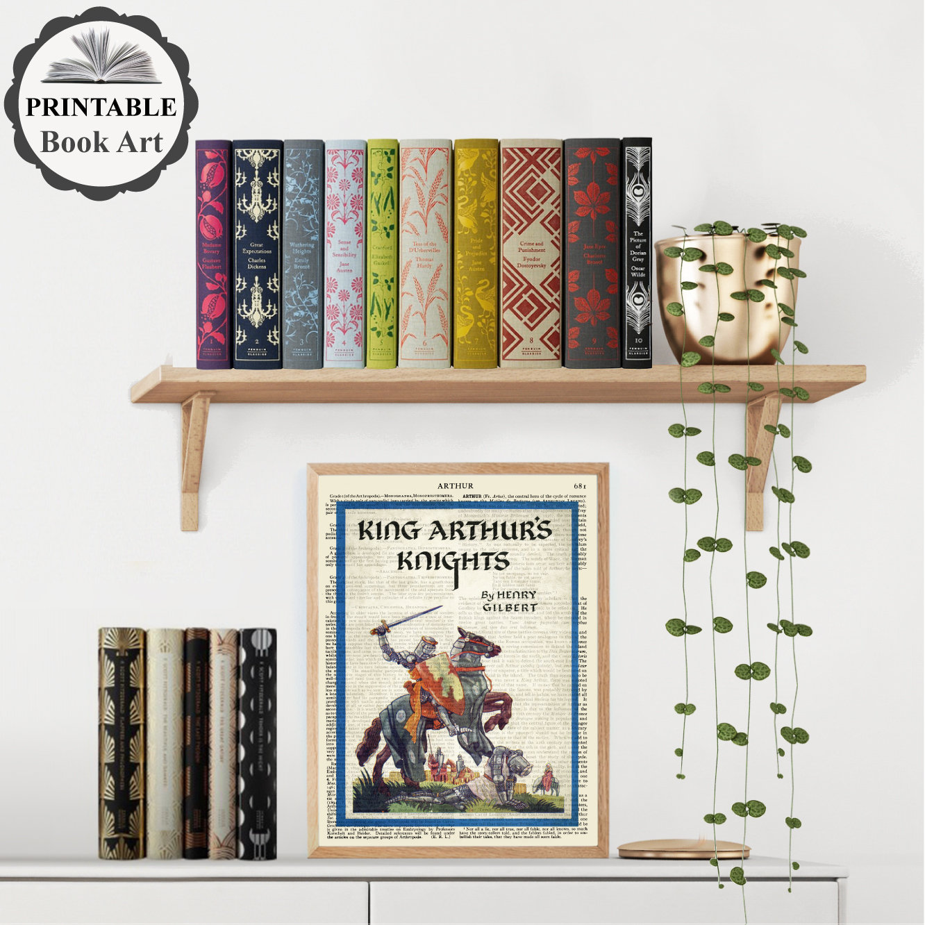 Printable 'king Arthurs Knights' Book Cover Print on - Etsy