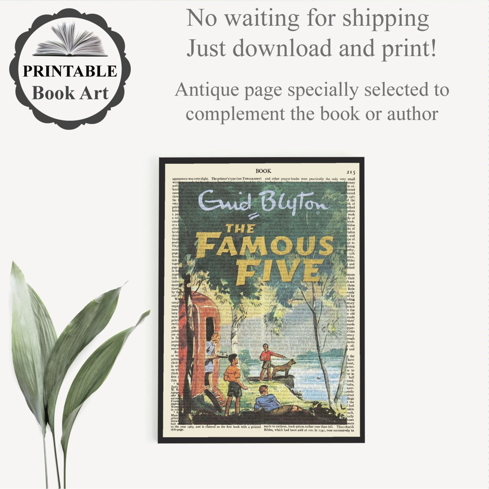 Printable 'The Famous Five' Book Cover Poster Enid | Etsy