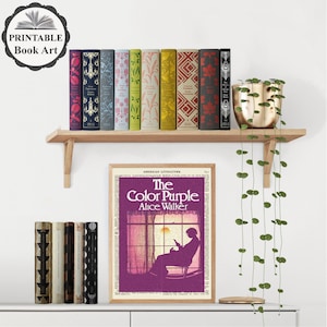 Printable the Color Purple Book Cover Print on American | Etsy