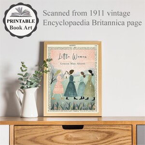 Printable Little Women Book Cover Print by Louisa May Alcott, Printable ...