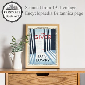Printable 'the Giver' Poster Book Cover Print on a 1911 Vintage ...