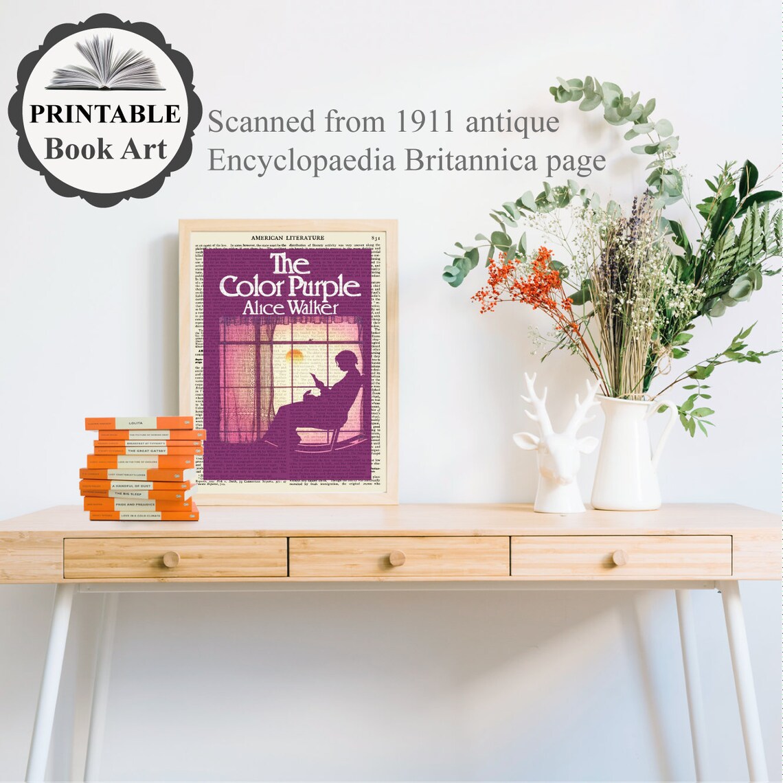 Printable the Color Purple Book Cover Print on American | Etsy
