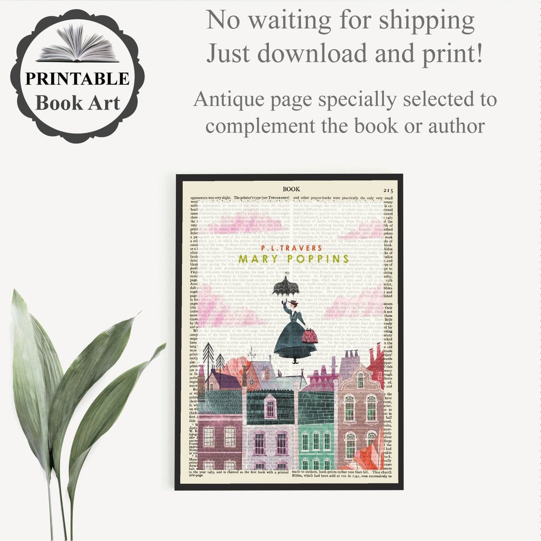 Printable 'mary Poppins' on Antique Encyclopaedia - Etsy