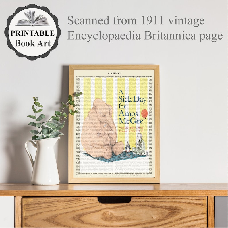 Printable 'A Sick Day for Amos Mcgee' Book Poster | Etsy