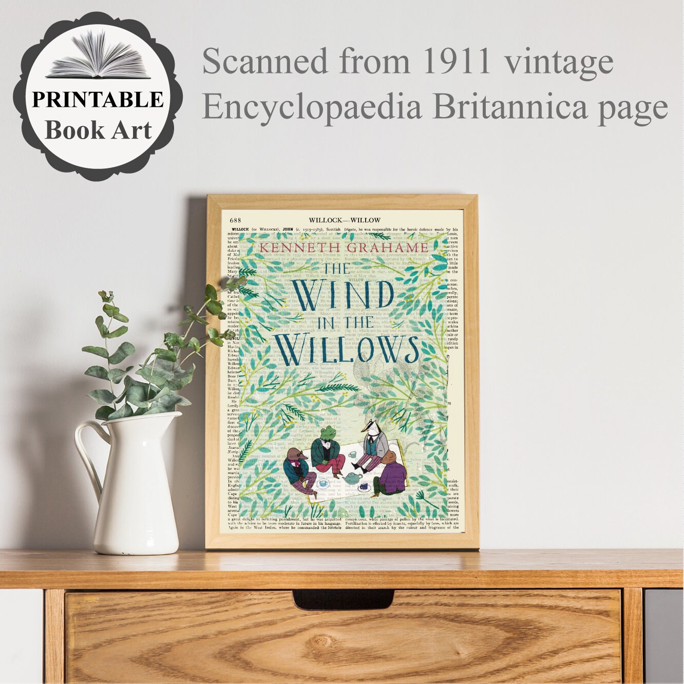 Printable 'the Wind in the Willows' Book Poster Print on Old ...