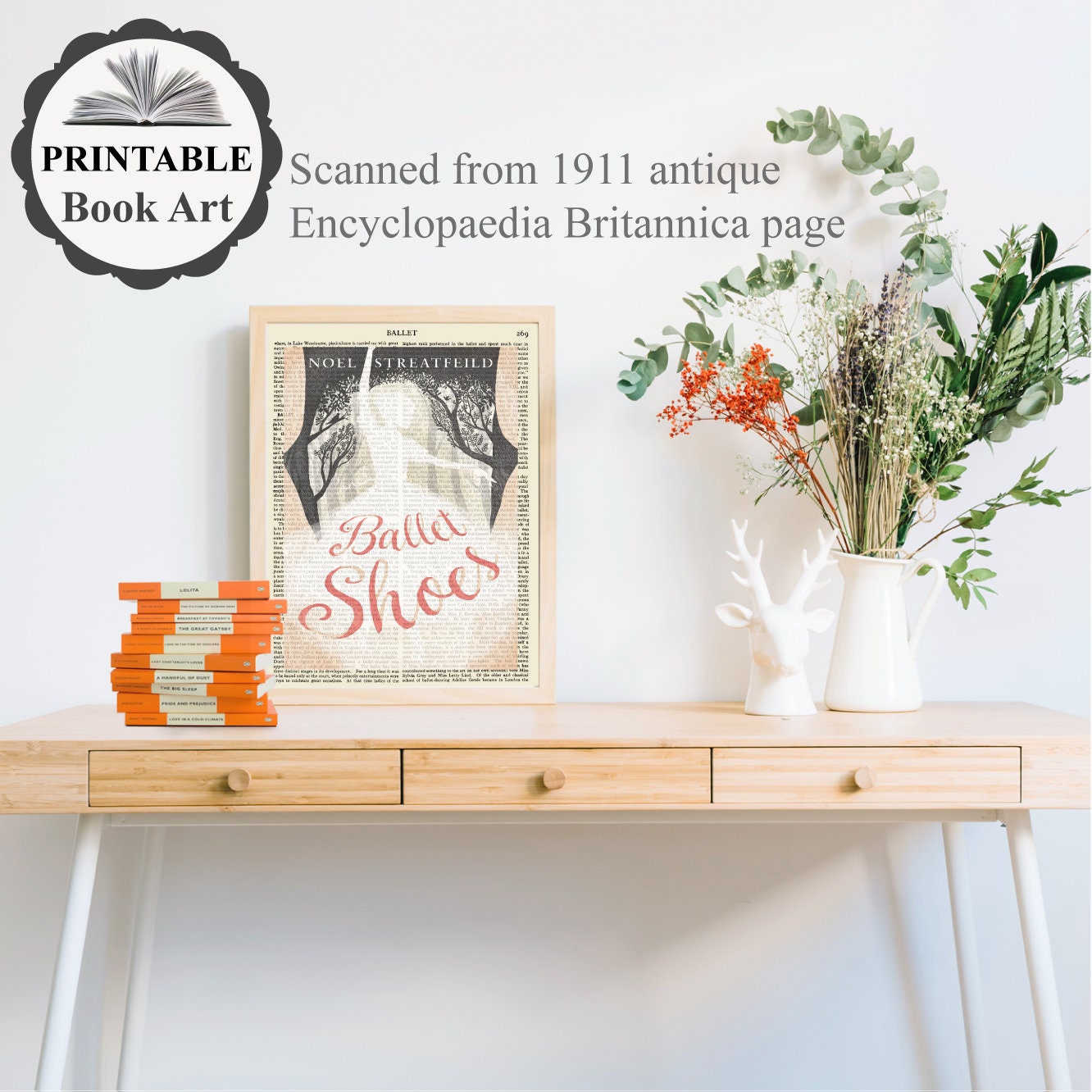 Printable 'ballet Shoes' Book Poster Print on Vintage Etsy