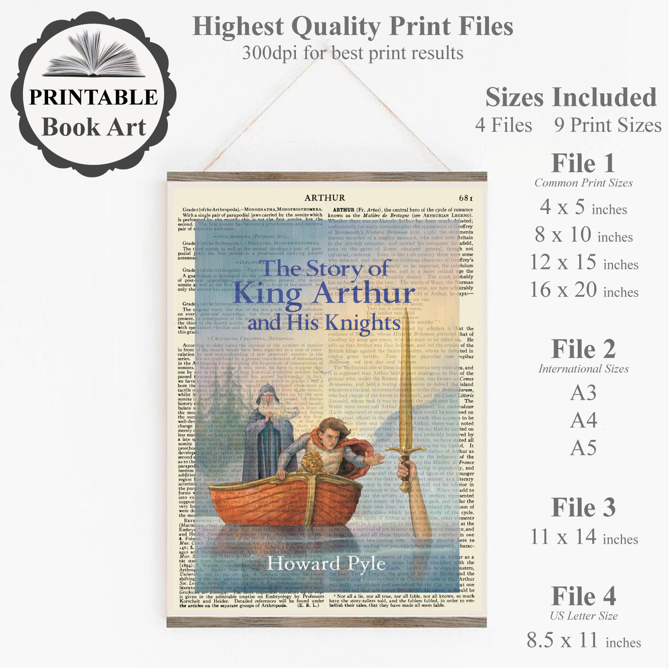 Printable 'king Arthur and His Knights' Cover Print - Etsy