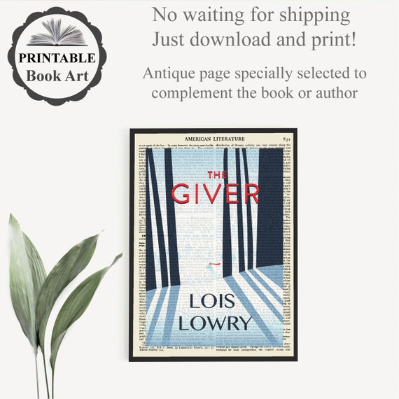 Printable 'The Giver' Poster Book Cover Print On A - Etsy Ireland