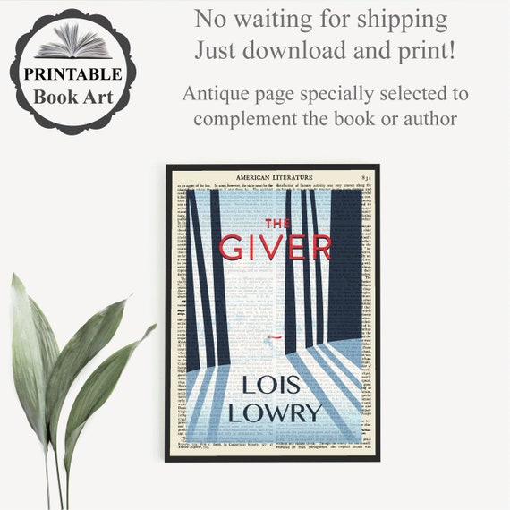 Printable 'the Giver' Poster Book Cover Print on a 1911 Vintage  Encyclopaedia Page, Book Lover Gifts, Lois Lowry Print, - Etsy Sweden