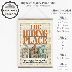 Printable Book Cover Poster of the Hiding Place on Vintage Encyclopedia ...