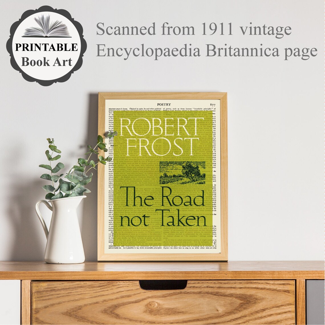 Printable 'the Road Not Taken' Book Cover Art Print | Etsy