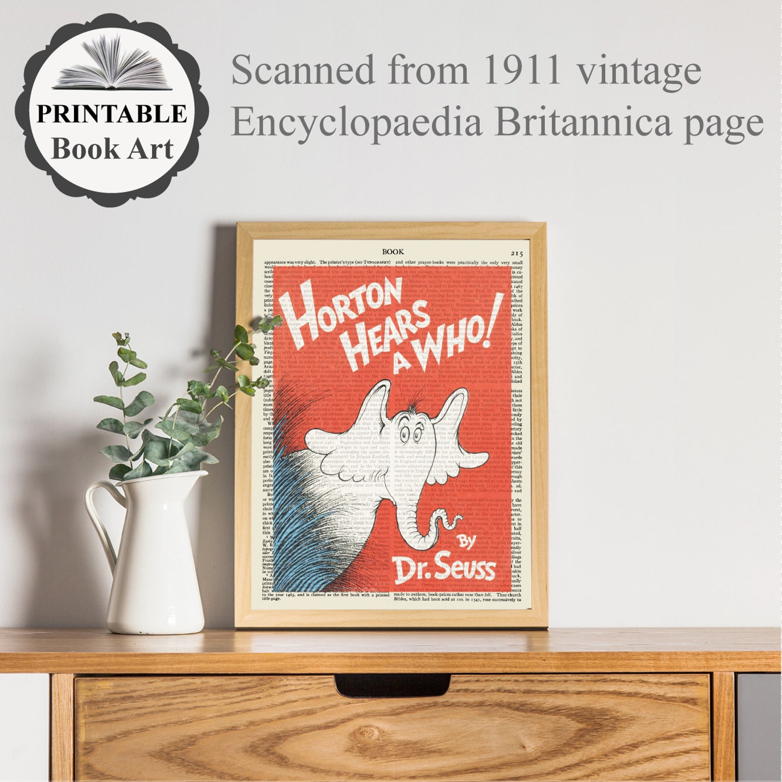 Printable 'horton Hears A Who' Book Cover Art Print on | Etsy