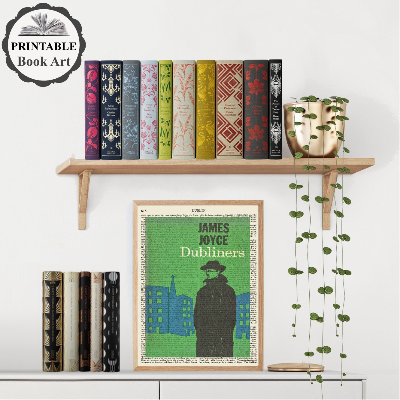 James Joyce Printable Dubliners Book Cover Art on 'dublin