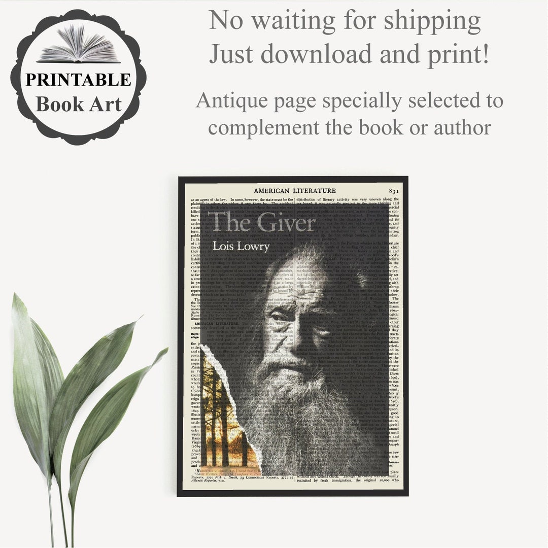 Instant Download 'the Giver' Printable Poster Book Cover Print on ...