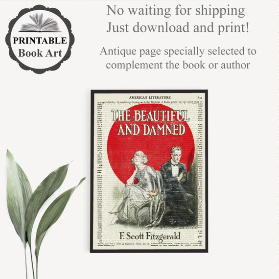 Printable The Beautiful And Damned Poster Book Etsy