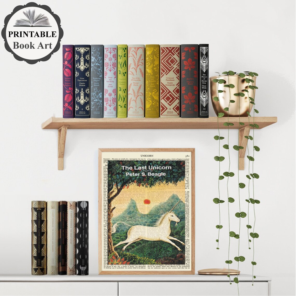 Printable 'the Last Unicorn' Book Cover Art Print | Etsy