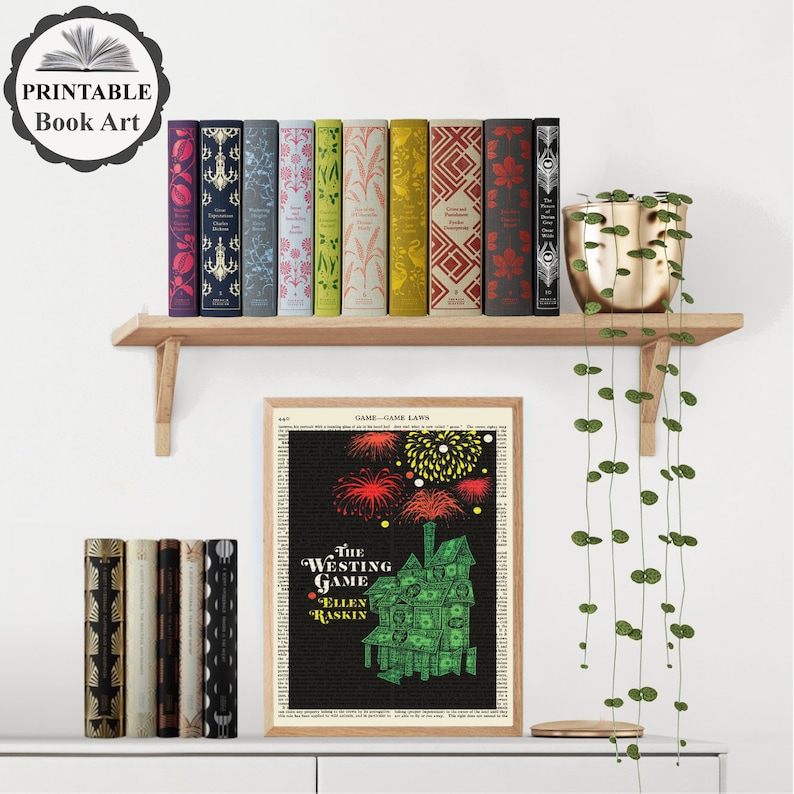 Printable the Westing Game Book Cover Print Etsy