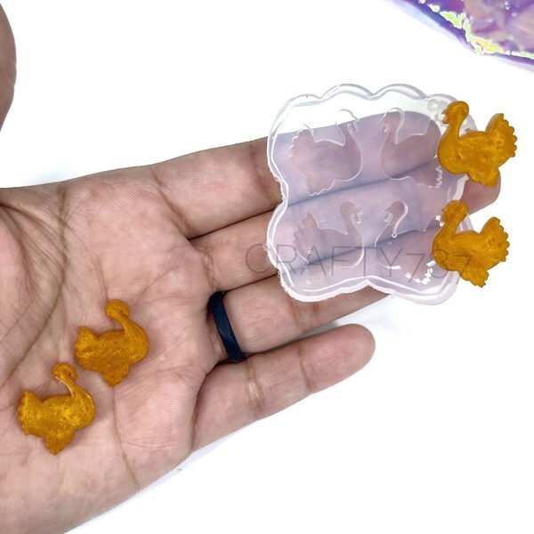 Molde de silicona para aretes de pavo, molde de resina para joyería, molde para manualidades, molde de resina, molde de resina UV (A9)