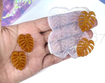 Monstera 1in. Dangle Earring Silicone Mold - Resin Jewelry Mold -  Diy Mould Resin Jewelry Mold (C9)