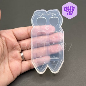 Pencil Earring Silicone Mold, Resin Jewelry Mold, Teacher Gift, UV Resin Silicone Mold, Teacher Jewelry, Crafting Mould, (B14)