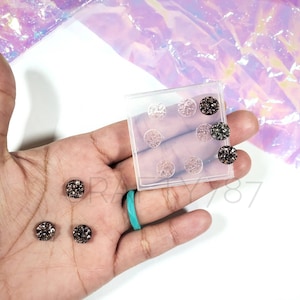 8mm Chunky Druzy Silicone Mold | 3 Pairs | Earring Mold | Jewelry Mold | Resin Jewelry Silicone Mold For Resin (b5)