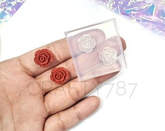 12mm Matte Rose Earring Silicone Mold | Jewelry Silicone Mold | Earrings Resin Mold | Mold Crafty787 Silicone Mold For Resin. (A10)