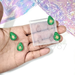 Avocado Earring Stud Silicone Mold | Aguacate Mold | Resin Jewelry Mold Silicone Mold For Resin (A7)