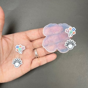 Independence Day Studs Earring Silicone Mold, USA Mold, Resin Jewelry Mold, UV Resin Mold, Crafter Mold, Polymer Clay (A13)