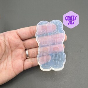 Nutcracker Stud Earring Silicone Mold, Bits molds, Christmas Mold, Resin Jewelry Mold, UV Resin Clear Mold, Diy Crafter Mould (A14)