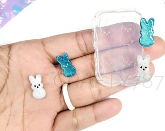 Peep Bunny Mini Studs Earring Silicone Mold | Resin Jewelry Mold | Silicone Mold Silicone Mold For Resin, Resin Mold (B7)