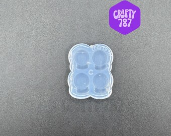 Snow Globe Studs Earring Silicone Mold, Christmas Mold, Resin Jewelry Mold, UV Resin Mold, Crafts Clear Mold, Food Safe Mold(A15)