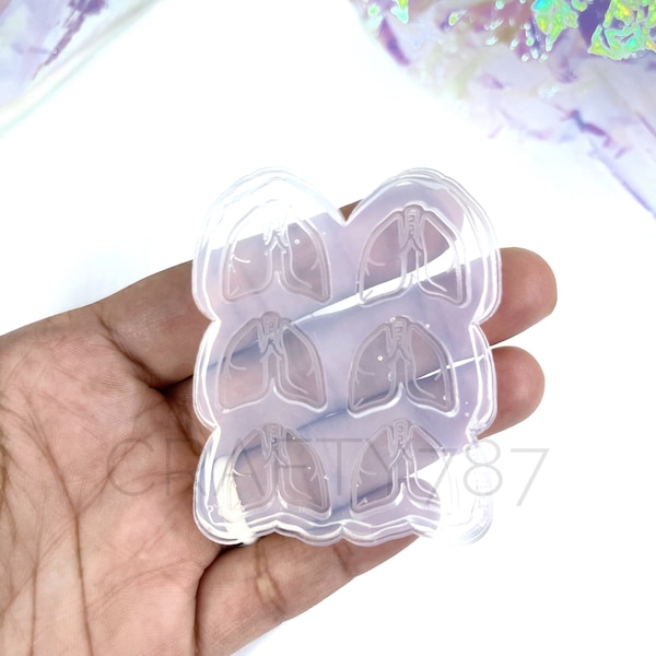 Lungs Studs Earring Silicone Mold |Bits Mold ,  Resin Jewelry Mold , UV Resin Mold , Epoxy Resin Mold (B10)