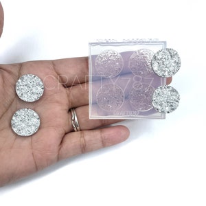 Druzy 18mm Silicone Mold. Resin Jewelry Mold. UV Resin Mold, Druzy Earring Mold, Polymer Clay Mold