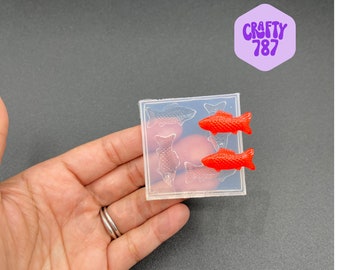 Gummy Fish Silicone Mold, Resin Jewelry Mold, Resin Mold, Food Safe Mold, Crafter Mould, Uv Resin, Earrings Resin Mold (A15)