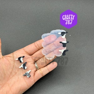 Cow Face Stud Earring Silicone Mold, Resin Jewelry Mold, UV Resin Mold, Crafter Mould, Food Safe Baking Mold (A15)